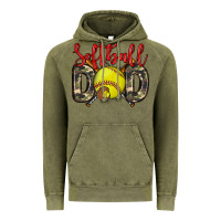 Vintage Olive softball dad Vintage Hoodie - Zillion Design Studio