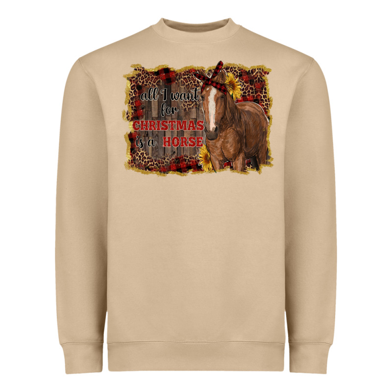 All I Want For Christmas Is A Horse Heavyweight Sweatshirt by RanaPortraitStore | Teevron