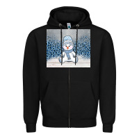 Black winter snowman Zipper Hoodie - AdoDesignShop