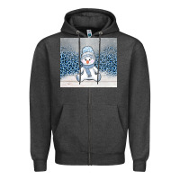 Charcoal Heather winter snowman Zipper Hoodie - AdoDesignShop