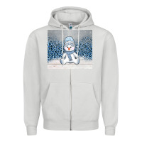 Dove Grey winter snowman Zipper Hoodie - AdoDesignShop