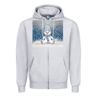 Heather Grey winter snowman Zipper Hoodie - AdoDesignShop