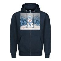 Navy winter snowman Zipper Hoodie - AdoDesignShop