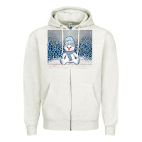 Oatmeal Heather winter snowman Zipper Hoodie - AdoDesignShop