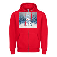 Red winter snowman Zipper Hoodie - AdoDesignShop