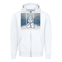 White winter snowman Zipper Hoodie - AdoDesignShop