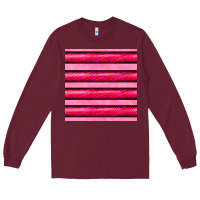 Burgundy valentines day zebra stripes seamless pattern Long Sleeve Tee - BundleAndBundleShop