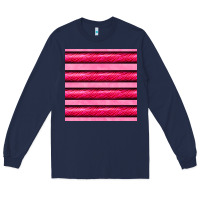 Navy valentines day zebra stripes seamless pattern Long Sleeve Tee - BundleAndBundleShop