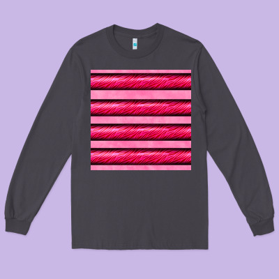 Valentines Day Zebra Stripes Seamless Pattern Long Sleeve Tee Designed By Bundleandbundleshop