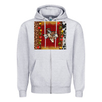 Heather Grey texas christmas tumbler Zipper Hoodie - AdoDesignShop