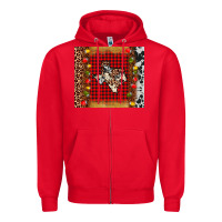 Red texas christmas tumbler Zipper Hoodie - AdoDesignShop