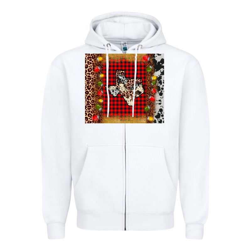 Texas Christmas Tumbler Zipper Hoodie by AdoDesignShop | Teevron