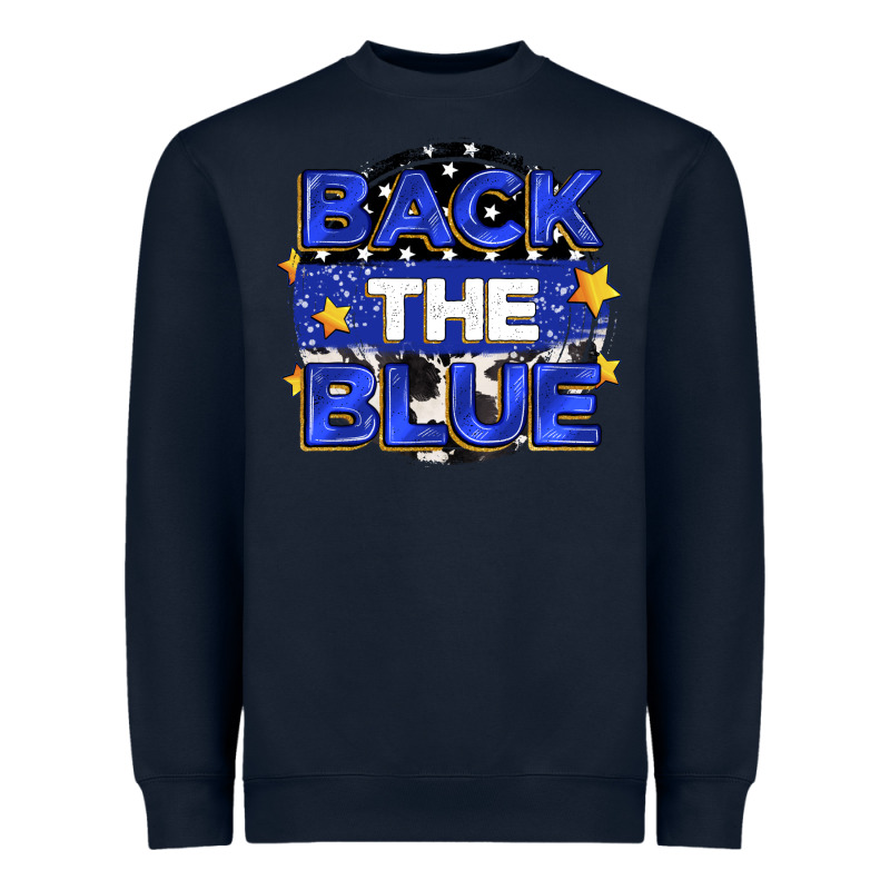 Back The Blue Heavyweight Sweatshirt by Zillion Design Studio | Teevron