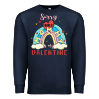 Navy sorry girls mommy is valentine Premium Sweatshirt - MaliasSmallBusiness