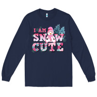 Navy i am snow cute Long Sleeve Tee - AdoDesignShop