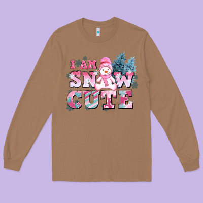 I Am Snow Cute Long Sleeve Tee Designed By Adodesignshop