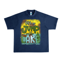 Navy let's go jump in the lake Urban Heavy Tee - HRA Design Shop