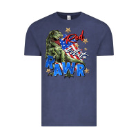 Vintage Denim red white rawr Vintage Tee - Zillion Design Studio