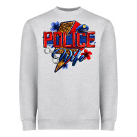Police Wife With Lightning Bolt Heavyweight Sweatshirt | Teevron