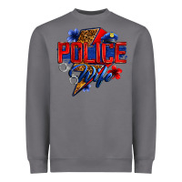 Storm police wife with lightning bolt Heavyweight Sweatshirt - Zillion Design Studio