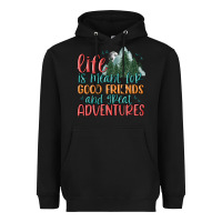 Black life is meant for good friends and great adventure Heavyweight Hoodie - MaliasSmallBusiness