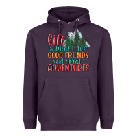 Plum life is meant for good friends and great adventure Heavyweight Hoodie - MaliasSmallBusiness