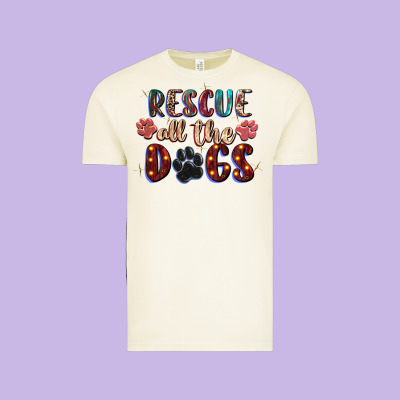 Rescue All The Dogs Vintage Tee Designed By Zillion Design Studio