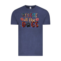 Vintage Denim rescue all the dogs Vintage Tee - Zillion Design Studio