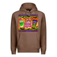 Chestnut this witch needs coffee before any hocus pocus tumbler Premium Hoodie - BundleAndBundleShop