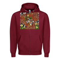 Burgundy texas cactus Zipper Hoodie - AdoDesignShop