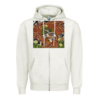 Oatmeal Heather texas cactus Zipper Hoodie - AdoDesignShop