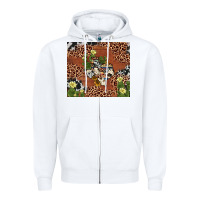 White texas cactus Zipper Hoodie - AdoDesignShop