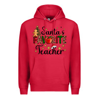 Cardinal santa's favorite teacher Premium Hoodie - AdoDesignShop