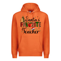 Carrot santa's favorite teacher Premium Hoodie - AdoDesignShop