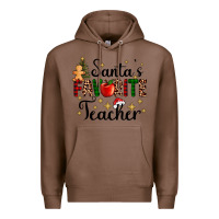 Chestnut santa's favorite teacher Premium Hoodie - AdoDesignShop