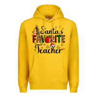 Lemon santa's favorite teacher Premium Hoodie - AdoDesignShop