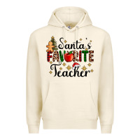 Tofu santa's favorite teacher Premium Hoodie - AdoDesignShop