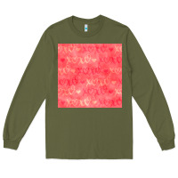 Army Green valentines day xoxo seamless pattern Long Sleeve Tee - BundleAndBundleShop