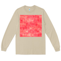 Mushroom valentines day xoxo seamless pattern Long Sleeve Tee - BundleAndBundleShop