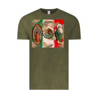 Vintage Olive Virgin Mary and San Judas Vintage Tee - CTS Tumbler Store