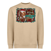 Mushroom all i want for christmas is a cow longhorn Heavyweight Sweatshirt - RanaPortraitStore