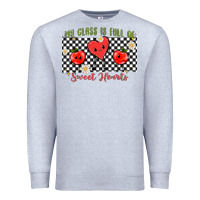 Heather Grey my class full of sweet hearts Premium Sweatshirt - MaliasSmallBusiness