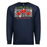 Navy my class full of sweet hearts Premium Sweatshirt - MaliasSmallBusiness