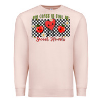 Pale Pink my class full of sweet hearts Premium Sweatshirt - MaliasSmallBusiness