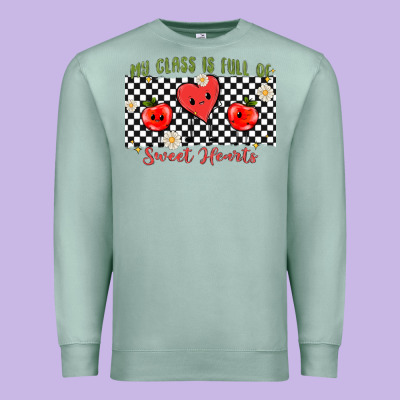 My Class Full Of Sweet Hearts Premium Sweatshirt Designed By Maliassmallbusiness