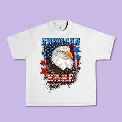 American Babe  4th Of July Urban Heavy Tee Designed By Cowgirlartshop