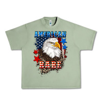 Oil Green American Babe  4th of july Urban Heavy Tee - CowGirlArtShop