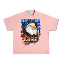 Salmon American Babe  4th of july Urban Heavy Tee - CowGirlArtShop