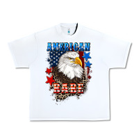 White American Babe  4th of july Urban Heavy Tee - CowGirlArtShop