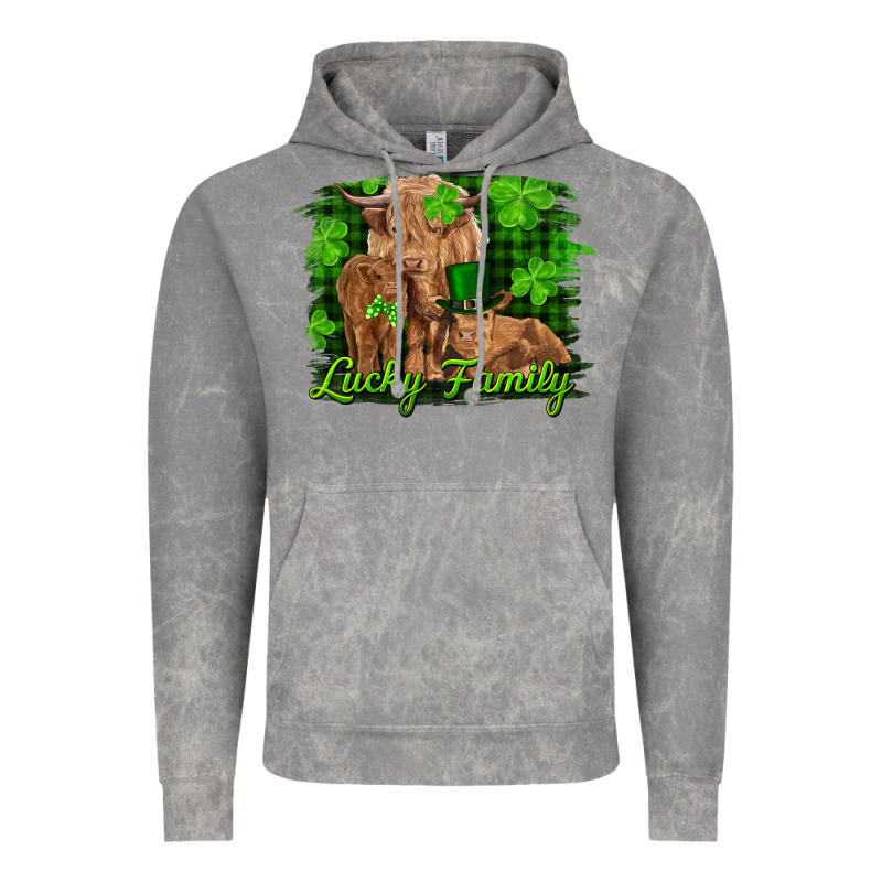 St Patrick's Day Lucky Cow Family Vintage Hoodie by RanaPortraitStore | Teevron